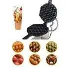 JY Egg Cake Machine 1400W Stainless Steel Bubble Waffle Maker Non Stick Coating