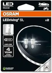 OSRAM LEDriving SL, ≜ W2.3W, T5 lamp, White 6000K, LED Retrofit, offroad use only, Double Blister (2 lamps)