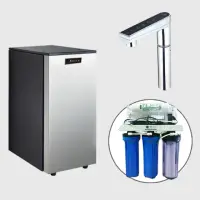 在飛比找momo購物網優惠-【德克生活】K900三溫冰冷熱觸控式廚下型飲水機(搭配公規R