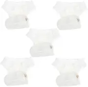 DINHEAROM 5Pcs Newborn Reusable Cloth Diapers Washable Nappies Soft and Comfortable Leak Resistant Design for Months and Skin Friendly