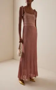 [Zimmermann] Lucky Metallic-Knit Maxi Dress
