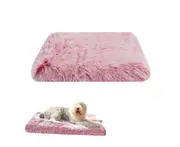 Plush Soft Pet Dog Bed Anti-Slip Dog Sleeping Mat Washable Dog Bed-Gradient Pink