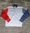 Adidas Track Jacket Mens Large Firebird Blue Red Colorblock Trefoil Running