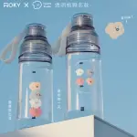 【WOKY 沃廚】方坊文創聯名_ECOZEN透明水瓶600ML-附彈跳吸管(運動水壺/冷泡瓶/外帶飲料杯)