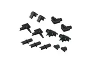 D-Line 13 Piece 16x8mm Black Cable Cover Accessory Joiner Kit | RETAP1608B
