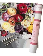 NEW Pink Picasso Paint By Number Adults Canvas Paint Set Kit PETALS FOR ME