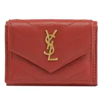 在飛比找ETMall東森購物網優惠-YSL 505118 MONOGRAM V字縫線牛皮MINI