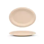 100x Disposable Paper Plates Large Oval Catering Party Serving Dinner Dessert