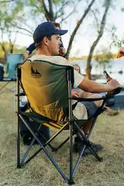 Coleman™ Quad Fold Swagger Chair, Extra Wide, Adjustable lumber support,
