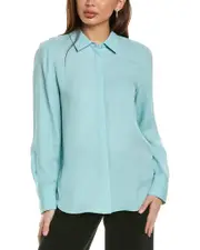 Lafayette 148 New York Silk Scottie Blouse