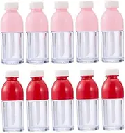 VICASKY 10pcs Refillable Lip Gloss Bottles Creative Empty Lip Oil Tubes Convenient Makeup Containers for Travel