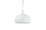 Kirby Inverted Bowl Metal Cord Drop Pendant Light Lamp - White.