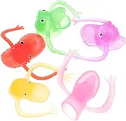 GLSTOY 5pcs Dinosaur Finger Puppet Plastic Finger Puppets Fancy Fingertip PVC Plastic