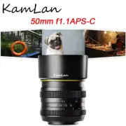 KamLan 50mm F1.1 APS-C Manual Focus Lens for Sony E Canon EOS-M Fuji X M43 Mount