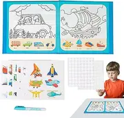 Water Doodle Mat, Water Drawing Mat - Reusable Creative Water Drawing Mat with Pen | Early Learning Activities, Educational Drawing Supplies with Stickers
