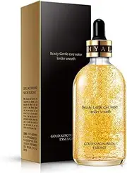 24K Gold Foil Face Essence, Skin Brightening Anti-Aging & Anti-Wrinkle Face Serum, Essence Contains Niacinamide & Snail Secretions & Hyaluronic Acid for Dark Spots & Fine Lines, Korean Skin Care(30ML)