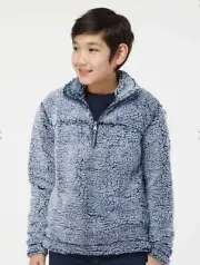 Boxercraft - Youth Sherpa Quarter-Zip Pullover - YQ10 YS Small Frost Navy