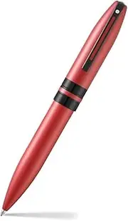 Sheaffer 9111 Icon Ballpoint Pen - Metallic Red with Glossy Black PVD Trim