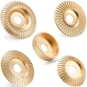 Set of 5 Wood Carving Discs for 4" or 4 1/2" Angle Grinder With 7/8" Arbor