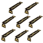Sophisticated Decors Celebrate Black Gold Birthday Table Runner Cloth 180x35cm