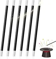 BEZANU Magic Show Wand, 6 PCS Plastic Magic Show Props for Magician Costume, Wizard Witch Costume, Party Games (24.9cm/9.8in)