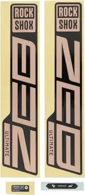 RockShox Fork Decal Kit - ZEB Ultimate, 27/29", Matte Copper Foil/High Gloss