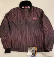DSG Women's Craze Black and Pink Pinstripe Jacket - Size XL - NWT