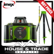 Imex Rotating Laser Level RED BEAM Horizontal Only + Tripod & 5m Staff i66RK