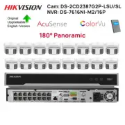 Hikvision 16CH 8K NVR Securtiy CCTV System 4K Panoramic IP Camera ColorVu MIC