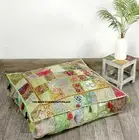Indian Patchwork Floor Pillow Meditation Cushion Ottoman Pouf Floor Cushion 35"