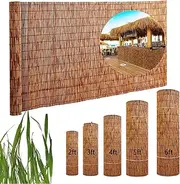Outdoor Privacy Fence Rolls, Bamboo Screen Fencing, Natural ReedFencing Rolls, Decorations Fencing, Home Decorations,Hand-Woven,Sun Shade,Waterproof 2 3 4 5 Feet High(1.7 * 9m(5.6 * 29.5ft))