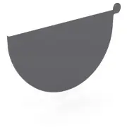 NSW NEW Stratco Half Round Gutter Stop End Granite
