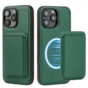 ZUSLAB for Apple iPhone 16 Pro Case Magnetic Detachable Card Holder Wallet Shockproof Heavy Duty Protective Cover (2024) - Green
