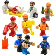 Toy People Figures with Tool for Kids Action Figures Playsets for Trains Cars