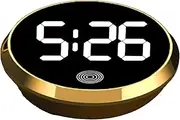 Générique Car Digital Clock – Round Digital Auto Dashboard Clock, Digital Dashboard Clock, Touch Screen Design Vehicle Interior Supplies for Small Car, RV, Truck, Sedan