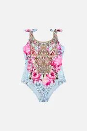 KIDS TIE SHOULDER ONE PIECE 12-14 DOWN THE GARDEN PATH