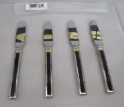 4 Oneida Midnight Stainless Black & Gold 6 3/4" Master Butter Knives Knife NEW