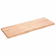 vidaXL Wall Shelf Light Brown 140x50x(2-4) cm Treated Solid Wood Oak