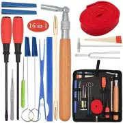 Piano Tuning Kit Professional 16pcs Piano Tuner Tools Including Tune Hammer Tool