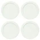 Pyrex 7200-PC White Round 2 Cup 5" Plastic Storage Lid Cover (4-Pack)
