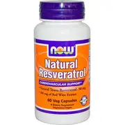 Now Foods, Natural Resveratrol, 50mg, 60 VCaps