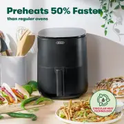 Touchscreen Air Fryer Oven 5-in-1 Multicooker Nonstick Dishwasher Safe 3 Qt