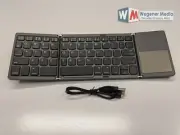Foldable 78 Key Wireless Bluetooth Keyboard w/ Trackpad Apple Android Windows