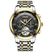 LIGE Watch Men Mechanical Automatic Wristwatch Roman Numeral Male Steel Watches