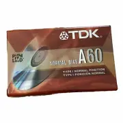 TDK Normal Bias A60 Acoustic Cassette Tape Type 1 NEW