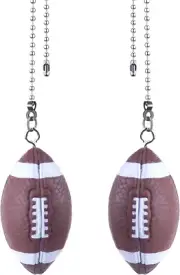 2Pcs American Football Ceiling Fan Pull Chains,Sport Theme String Charm Decorati