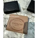 【現貨】 COACH  撞色壓紋LOGOG短夾 三摺短夾 錢包 (兩色)