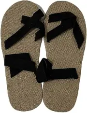 [Generic] Men's Flip-Flops Thongs Sandals Durable Comfort Slippers for Beach, Black, 7