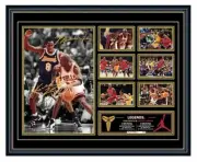 MICHAEL JORDAN & KOBE BRYANT LEGENDS. SIGNED LIMITED EDITION FRAMED MEMORABILIA