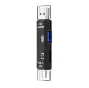 2pcs USB / Android / type-C three in one multifunctional OTG card reader